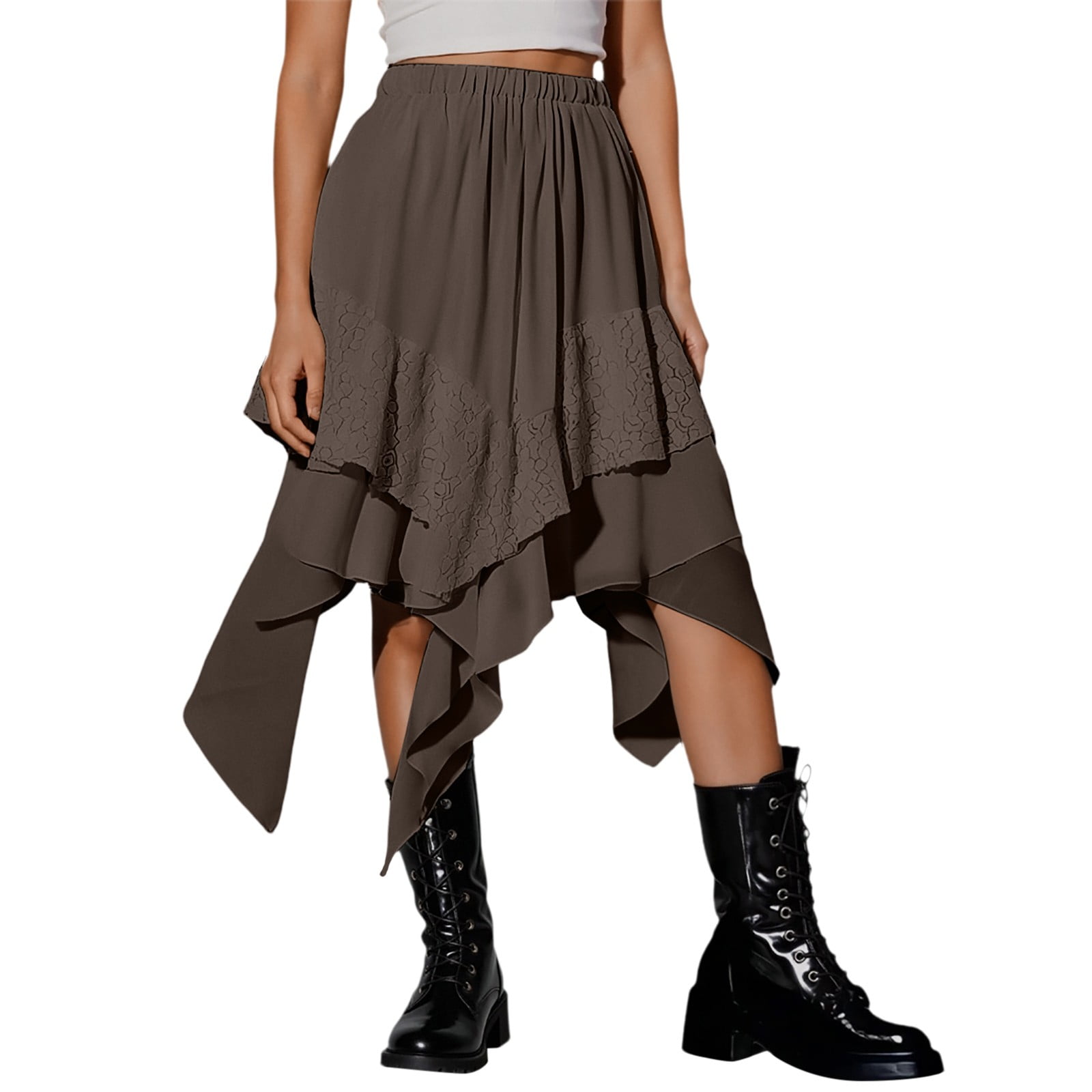 Women's Sexy Fringe Lace-Up Skirt - Polyester/Spandex, S-XXL Sizes
