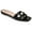 Black, variant on Journee Womens Leonie Slide Flat Sandals