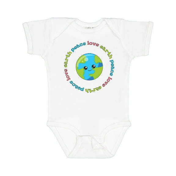 Inktastic Peace Love Earth Boys or Girls Baby Bodysuit