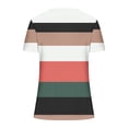 thumbnail image 4 of UYISJ Summer Tops for Women 2024 Trendy V Neck Button Short Sleeve Shirts Casual Loose Comfy Tunic Clothes, 4 of 5