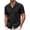 Black, variant on Men Linen Shirts Casual Button Up Short Sleeve Shirts Wedding Beach Shirts