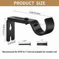 thumbnail image 6 of 2 Pcs Heavy Duty Adjustable Curtain Rod Brackets Rod Holders Curtain Rod Support Brackets Curtain Rod Hangers General Hardware Holders Wall Bracket Hanger Hooks with Screws, 3.62-4.6 Inch, Black, 6 of 6