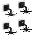thumbnail image 1 of Ganchos para utensilios de cocina BRI rotación de 360 grados giro vertical de 180 grados autoadhesivos negro 4 Uds., 1 of 5