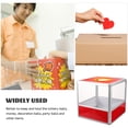 thumbnail image 5 of FONDOTIN Red Transparent Raffle Box with Slot, Aluminum Alloy Game Container for Drawings and Events, 1 Piece, 5 of 6