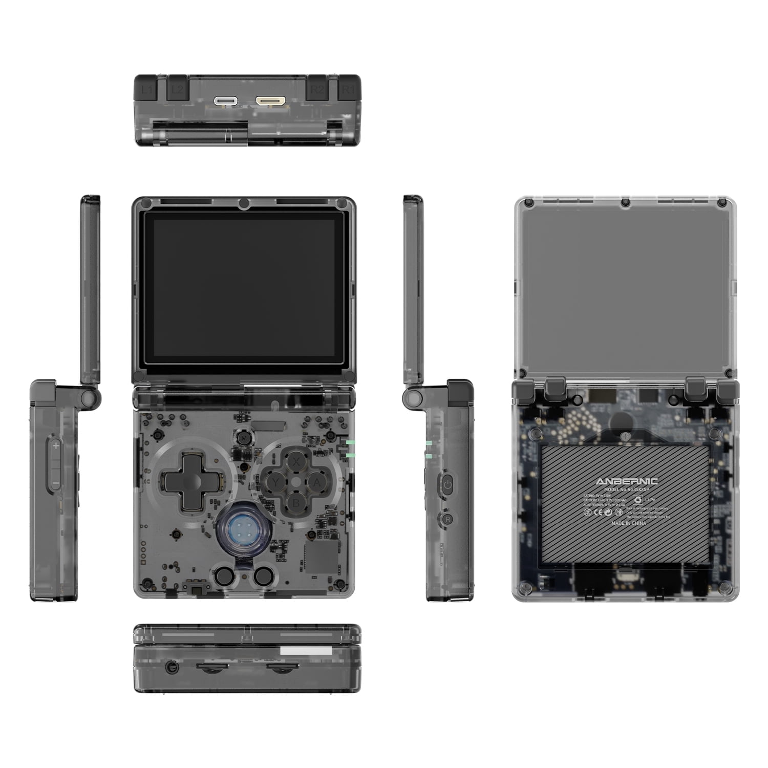 RG35XXSP Handheld Game Console,3.5"Screen,3300mAh Battery,5G WiFi Bluetooth HD and TV Output Black