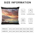 thumbnail image 5 of Orinice Sunset Mountain Water Graphic Decorative Cushion Throw Pillow Cover for Home, Sofa, Bed - Soft and Durable with Zipper Closure 1PC 22x22in, 5 of 5