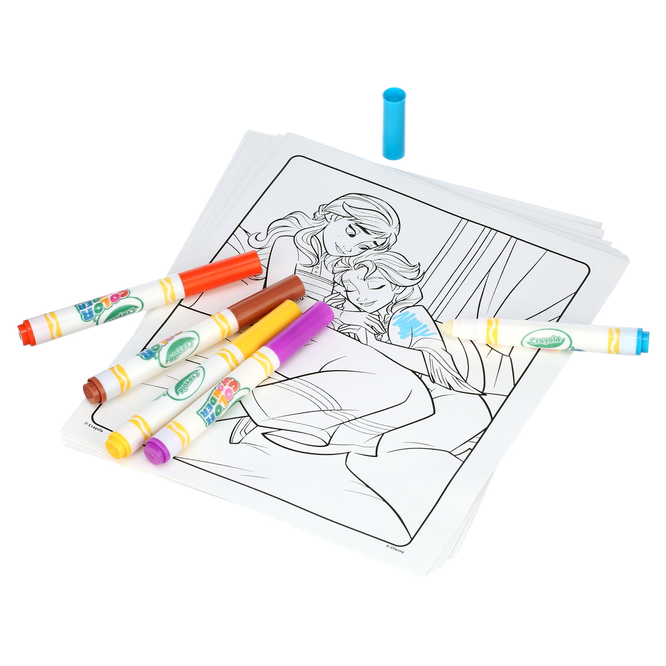 Crayola Color Wonder Mess Free Frozen 2 Coloring Set, 18 Pgs, Preschool Supplies, Arts and Crafts, Travel Activity, Back to School Gift for Toddlers, Ages 3+