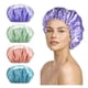 thumbnail image 1 of Shower Cap, 4 Pack Shower Caps For Women, Double Waterproof Layers Shower Cap, Reusable Hair Caps For Women Hair Protection, 1 of 4