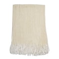 thumbnail image 3 of Premium Two Tone Reversible Soft Knit Fringe Shawl Wrap Poncho Cape, 3 of 5