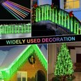 thumbnail image 6 of Outdoor Meteor Shower Lights, 11.8 Inch 8 Tube 192 LEDs Meteor Light, Christmas Snow Falling Rain Lights for Xmas Tree Holiday Wedding Outdoor Party Patio Decoration (Green), 6 of 7