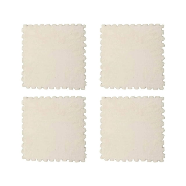 Ohufall Home Decor Floor Mats For Home Non Slip Washable Rugs Thickened Plush Splicing Square Foam Pad Bedroom Bedside Crawling Mat For Home Use
