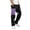 Black, variant on Mens Cargo Pants Elastic Waist Drawstring Joggers Patchworked Workout Sweatpants With Pockets S-3X Blue