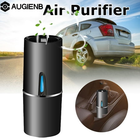 AUGIENB Car Air Purifier Portable Ionizer Car Air Freshener Cup Shape Plasma Odor Except Formaldehyde Second-hand Smoke / Dust / Odor / Harmful (Best Air Purifier For Second Hand Smoke)