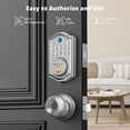 thumbnail image 3 of AkaGear Cerradura de puerta de entrada sin llave con manija, cerradura de puerta con huella digital, cerrojo con teclado con perilla de puerta, cerradura de puerta con teclado con manija, cerradura in, 3 of 5