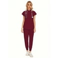 thumbnail image 6 of Wholesale Fashion Scrub Suits Dental Hospital Uniform Set Solid Color Surgical Gown Pocket V-Neck Scrubs Sets For Women Joggers Pants Suit, 6 of 9
