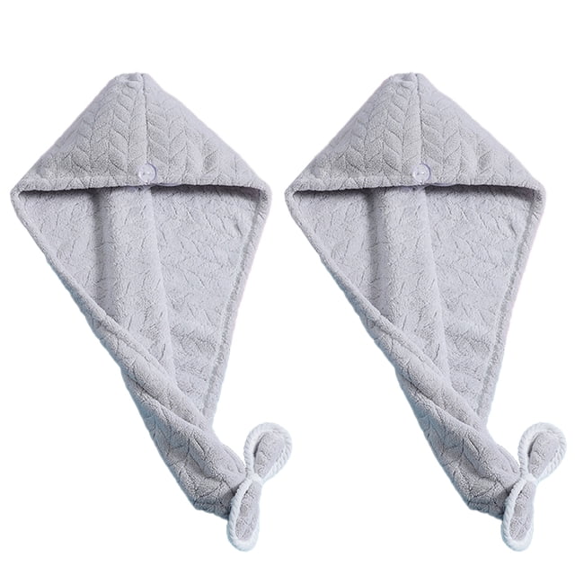Toallas de microfibra para secar el cabello, gorro para el cabello, toalla de secado rápido