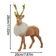 thumbnail image 2 of Elegant Festive Reindeer Sculpture for Holiday Tabletop Decoration and Celebration, 2 of 5