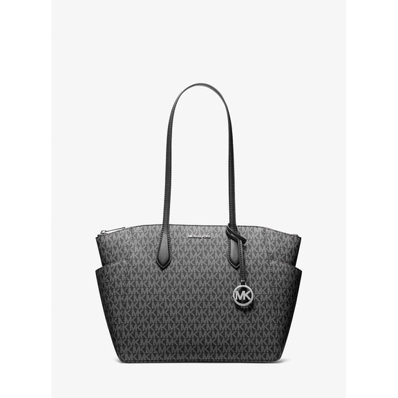 Michael Kors Marilyn Medium Signature Logo Tote Bag,Black