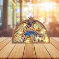 thumbnail image 2 of SLYNSHome Christmas Nativity Decoration for Home Nativity Scene Statue 2024New Wooden Nativity Scene Birth Art Sculpture with Lights Xmas Decoration for Table,Bedrooms,Shops,Car or as Gifts, 2 of 6