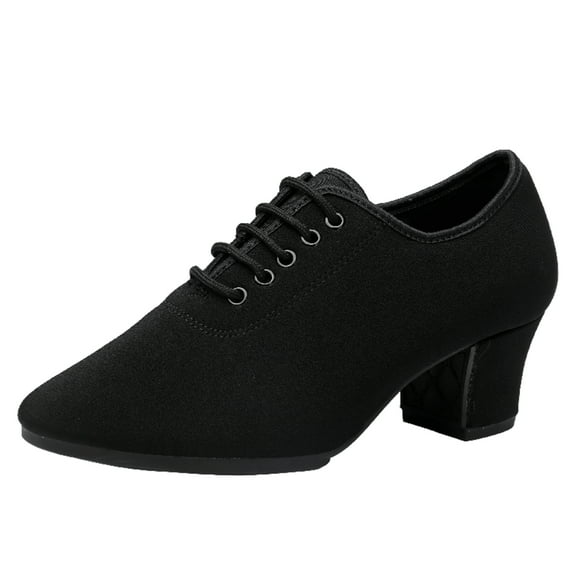 YOURDIARY Latin Dance Shoes for Women Lace-Up Straight Sole Professional Practice Performance Salsa Modern Ballroom Dance Shoes