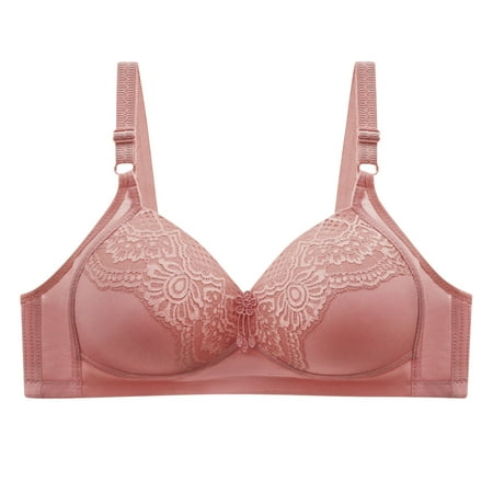 

Ympuoqn Summer Savings Women s Large Bras Womens Support Lace Wireless Bra Embroidered Elegant Everyday Bras Non-Steel Ring Full Coverage Push-Up Straps T-Shirt Bra Bralettes Hot Pink 46