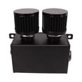 thumbnail image 3 of 1200ml Oil Catch Can Kit Engine Twin Baffle Dual Filter Oil Tank Reservoir AN8 Hose Fitting Black, 3 of 9