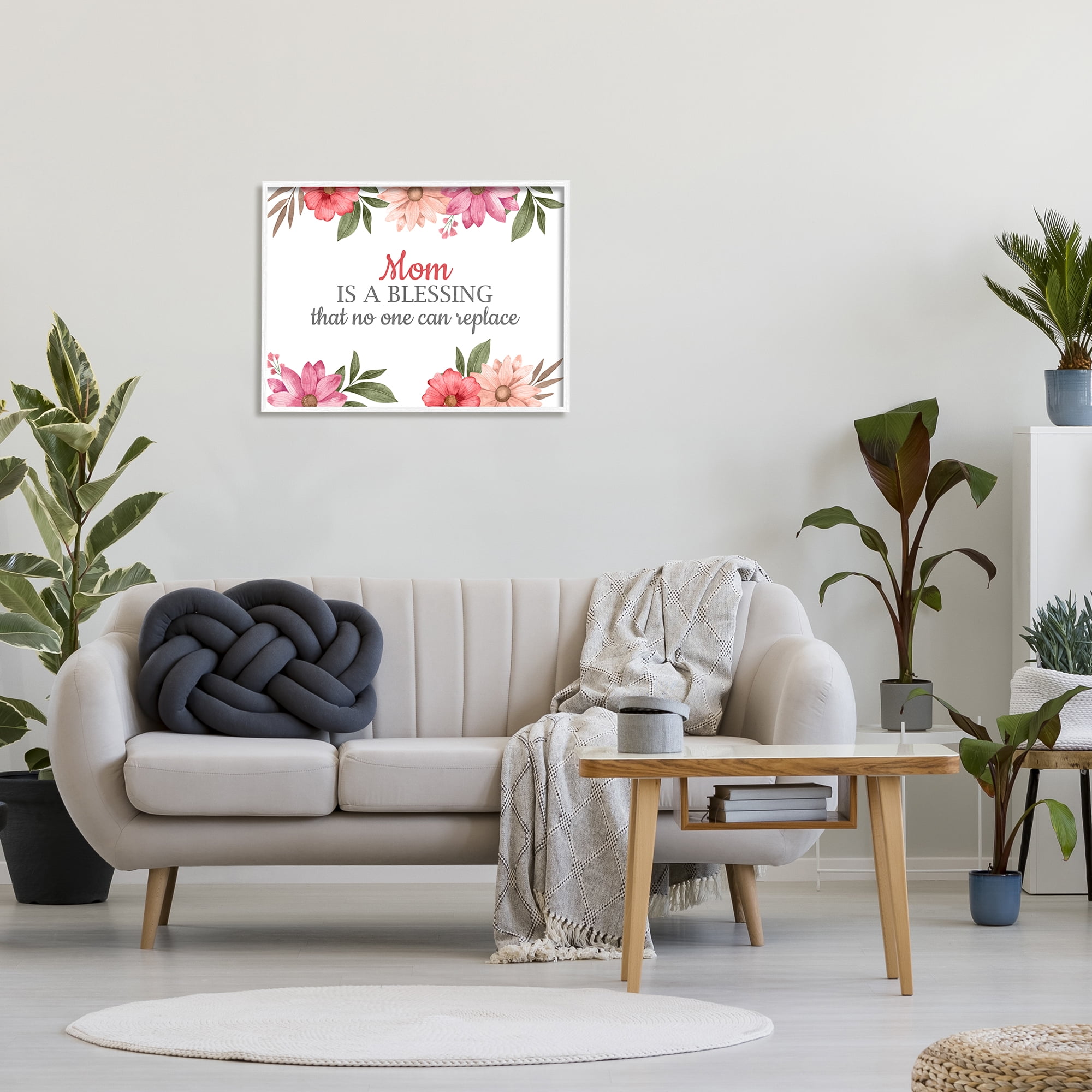Stupell Industries Floral Mom Appreciation Botanical & Floral Painting White Framed Art Print Wall Art, 30 x 24
