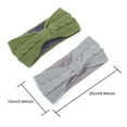 thumbnail image 3 of Women Winter Headband Winter Fleece-lined Headband Solid Color Twist Texture Thickened Warm Hair Band Stretchy Cozy Head Wrap Knit Ear Warmer Fleece, 3 of 6