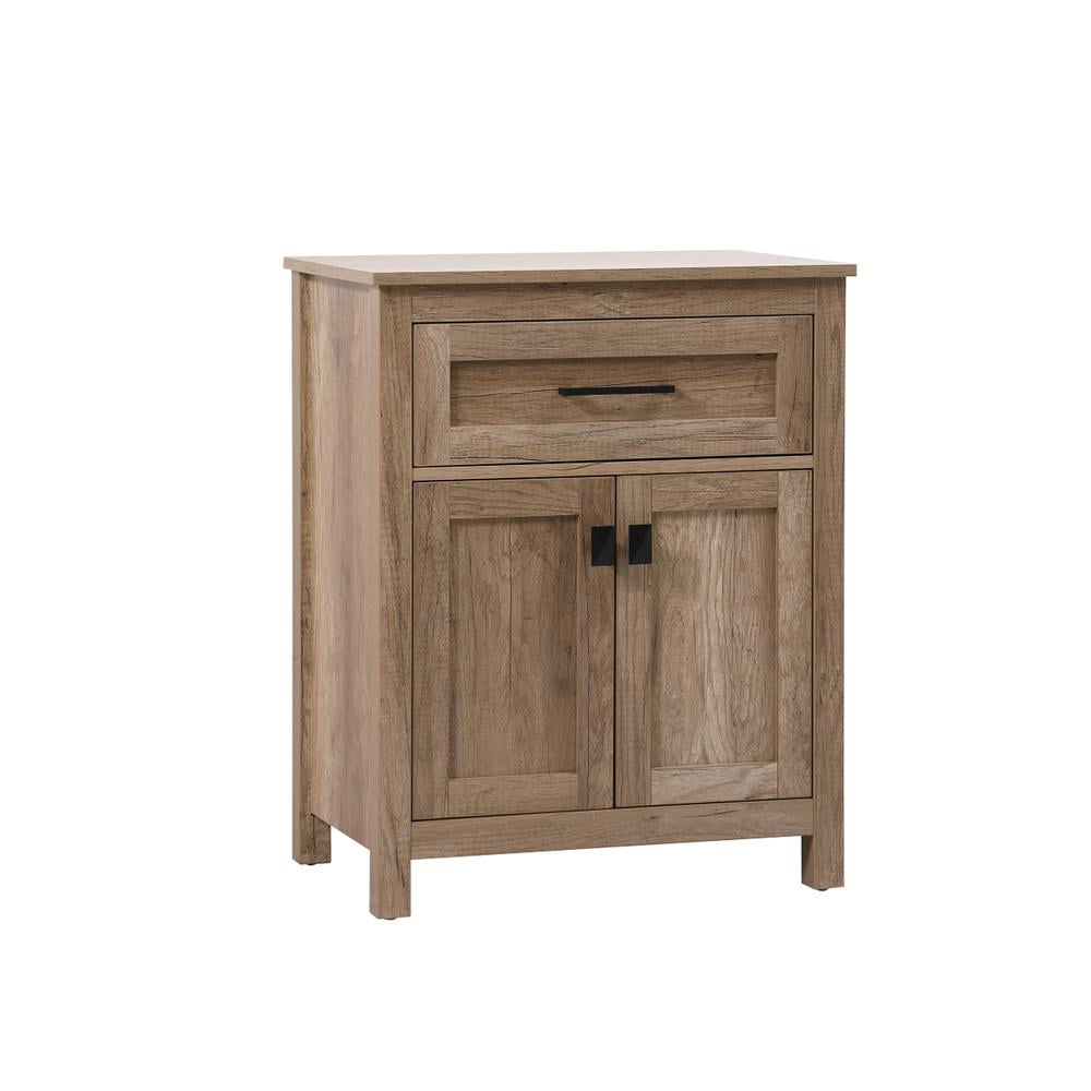 Elegant Kitchen and Bath 24 Inch Wide Bathroom Storage Freestanding Cabinet In Natural Oak