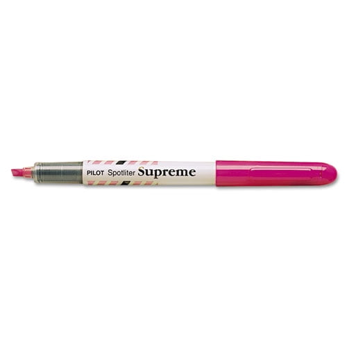 Spotliter Supreme Highlighter, Fluorescent Pink Ink, Chisel Tip, Pink/White Barrel Spotliter Supreme Highlighter, Fluorescent Pink Ink, Chisel Tip, Pink/White Barrel