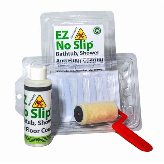 EZ No Slip Bathtub, Shower & Floor Anti-Slip Coating Kit, Eco-Friendly Non-Toxic Formula for All Surfaces, Odor-Free, Easy to Apply, Long-Lasting Grip