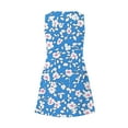 thumbnail image 5 of UPPADA Women's Summer Beach Dress Floral Print Midi Sundress Sleeveless Casual T-Shirts Dress V Neck Loose Boho Tank Dresses My Orders Sky Blue,L, 5 of 7