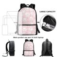 thumbnail image 6 of Uourmeti Durable Zippered 17 Inch Backpack for Daily Use Outdoor, Front Pocket Spacious Interior School Backpack, Pink Paw Prints, 6 of 6