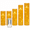 Gold, variant on AEL 5-Pack Gold Flameless LED Pillar Candles with Remote Timer and Embedded Fairy Lights
