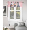 thumbnail image 2 of Pink Halloween Kitchen Curtain Valances for Windows Farmhouse Short Curtains, Cute Ghost Modern Art Rod Pocket Valance Curtain for Bedroom Cafe Living Room 42"x18", 2 of 8