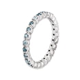 thumbnail image 2 of Natural Blue Topaz Stackable Band Ring 1/2 Carat (ctw) in Sterling Silver, 2 of 4