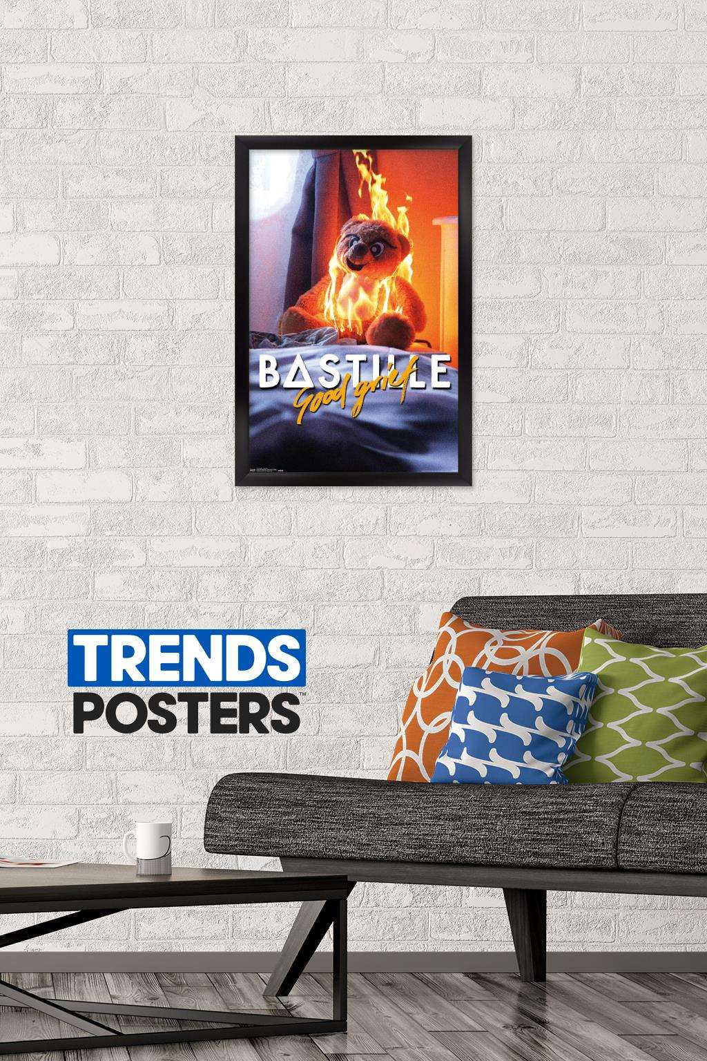 Bastille - Good Grief Wall Poster, 14.725" x 22.375", Framed