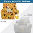 thumbnail image 7 of POLERO Black Cat Witch Print 4 Pieces Stretch Recliner Covers, Halloween Decor Recliner Sofa Slipcover, Fitted Non Slip Reclining Slipcovers for Pets Kids, Soft Lazy Boy Chair Covers, 7 of 7