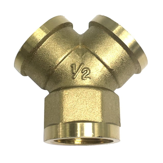 Conector adaptador de latón completo de rosca hembra G1/2 de 3 vías, instalación de tuberías, forma de Y Forma DN15 Y Zulema Adaptador de rosca de latón de 3 vías