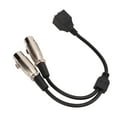 thumbnail image 3 of Câble de Signalisation d'Éclairage de Scène Double XLR 3 Broches Femelle à RJ45 Interface Ferme Câble de Signalisation pour Transmission de Signal Sonore 9.8 Po, 3 of 8