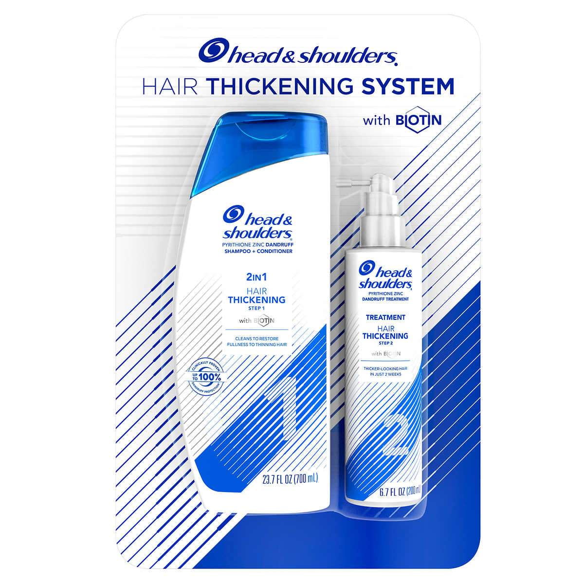Head and Shoulders Hair Thickening System with Biotin