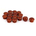 thumbnail image 1 of Armario de la cocina del gabinete de puerta del botón de extracción de madera de la manija 15pcs 34x26mm Marrón oscuro Unique Bargains tiradores para armarios y muebles, 1 of 3