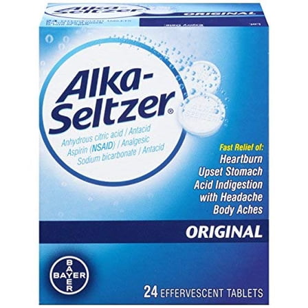 Alka Seltzer Original Fast Relief Heartburn & Sour Stomach, 24ct, 6-Pack