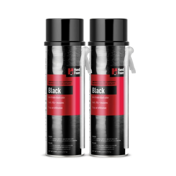 HandiFoam Black Foam Sealant, Black, 12oz 2 Pack