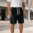 thumbnail image 2 of XAOFW Men's Solid Color Casual Shorts Breathable Everyday Summer Shorts Home Lounging Comfortable Bottom, 2 of 4
