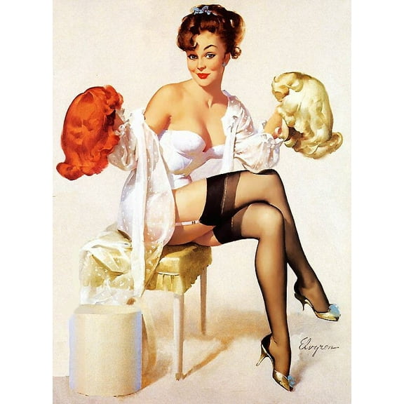 Vintage Pin up Girl art Poster Wall Art,Sexy Girl Wall Art,Sexy Girl Poster, Man Cave Plaque Poster,Dining Room Wall Decor Ideas, Art Deco Frameless 20x30inch