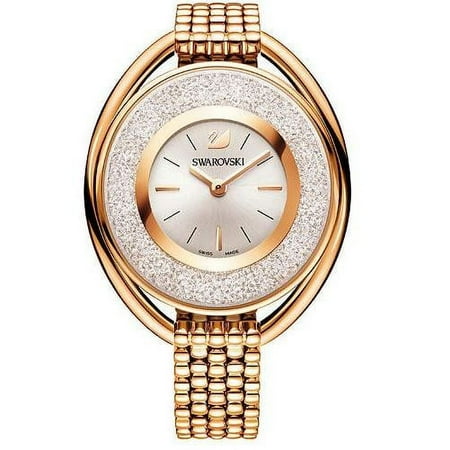 Swarovski Women's Crystalline Oval Rose Gold Tone Bracelet Watch 5200341