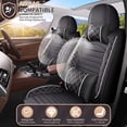 thumbnail image 4 of WRWolf Seat Covers for Honda HR-V 2016-2026 | 5-Seats Leather Seat Covers, Easy to Install Automotive Seat Covers Full Set (Full Set, Black&White), 4 of 7