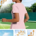 thumbnail image 6 of Hurxie Women's Short Sleeve Workout Tops Quick Dry Athletic UPF50+ Sun Protection Shirts Gym Hiking Running Yoga Clothes Pink,M, 6 of 7