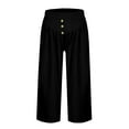 thumbnail image 3 of Lumtrix Womens Wide Leg Capri Pants 2026 Spring Summer Baggy High Waisted Trendy Cropped Trousers with Pockets Black XL, 3 of 6